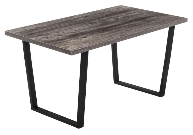 Стол деревянный Эльпатия 130 дуб рошелье / черный матовый (75x75). 