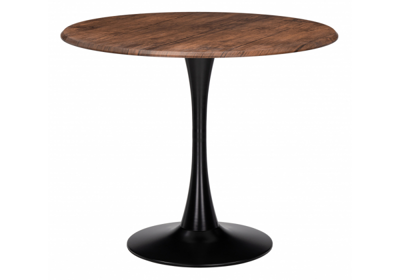 Стол деревянный Тулип 90х73 орех кантри / черный (90x73). 