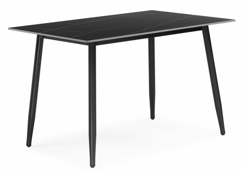 Керамический стол Rion 120 черный мрамор / черный (80x75). 