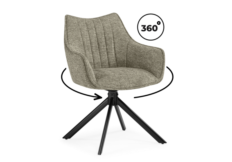 Стул на металлокаркасе Denever beige / black (58x61x83). 