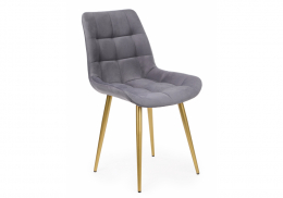 Стул на металлокаркасе Челси К темно-серый (zd 995) / золотой np (50x60x80)