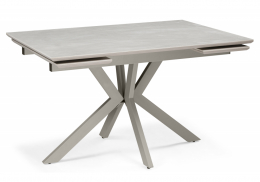 Керамический стол Пантон 120(180)х80 carmen light gray / серый матовый (80x73)